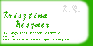 krisztina meszner business card